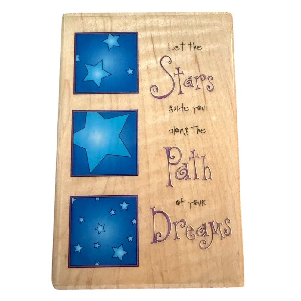 Inkadinkado Swirly 8664 Let The Stars Guide You Rubber Stamp